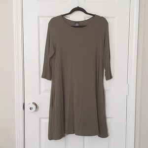 Large Olive Agnes & Dora Swing Tunic